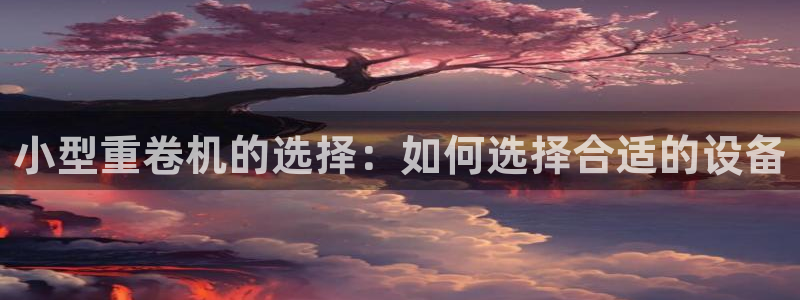 78mapp威九国际免费官方版下载：小型重卷机的选择：如何选