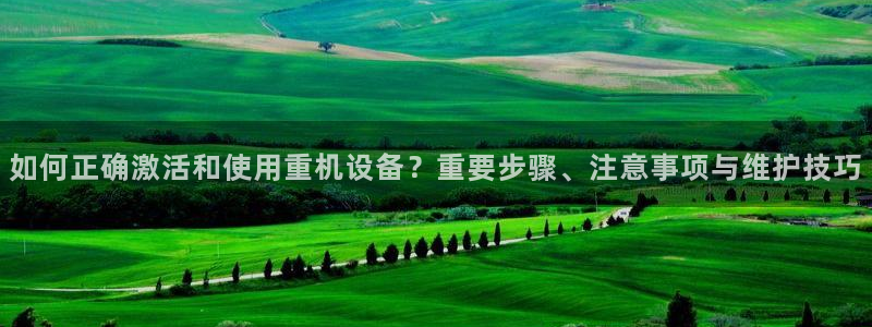 威九国际78m-MBA智库百科：如何正确激活和使用重机设备？