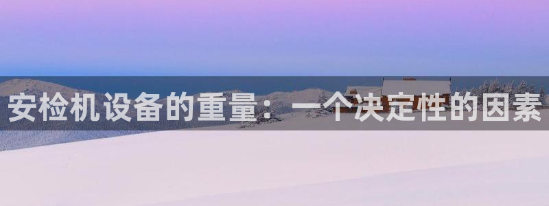 威九国际66m66官网：安检机设备的重量：一个决定性的因素