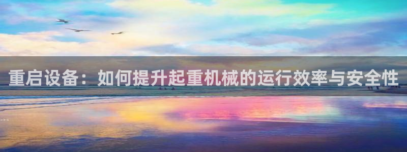 威九国际新：重启设备：如何提升起重机械的运行效率与安全性